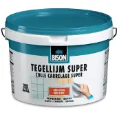 Bison Tegellijm Super Emmer 3 Kg, voor alle soorten tegels, vochtbestendig, makkelijk verwerkbaar, oplosmiddelvrij