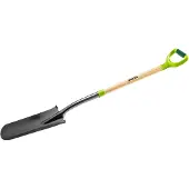 Verto Draineerspade, Sleuven spade, Houten Steel, D-Greep