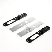 Bouwsales Langschildgarnituur rechthoekig ASL aluminium F1 WC8x63