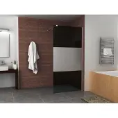 Mueller Slimline 120cm douchewand rookglas met schaamband 8mm NANO glas