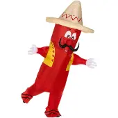 Finidi Grappig opblaasbaar kostuum Chili Peper maat M/L