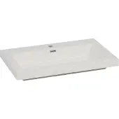 Mueller Single mineraalmarmer wastafel 80x46cm