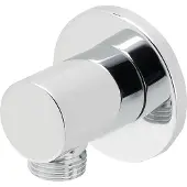 Mueller Round luxe messing muur doucheaansluiting rond 1/2" chroom