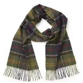 Barbour sjaal groen geruit 100% wol