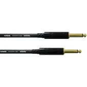 Cordial CCI 3 PP Jackplug Instrumenten Kabel [1x Jackplug male 6,3 mm - 1x Jackplug male 6,3 mm] 3.00 m Zwart