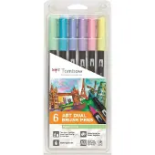 Tombow ABT Dual Brush Pen set - 6 stuks - pastel colours