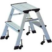 Wedo 215 1. Opklapbare trap van aluminium. Draagvermogen: 150 kg