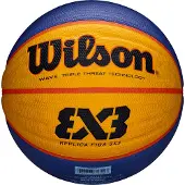 Wilson Fiba 3x3 replica - Basketbal - Geel Blauw - Outdoor - Maat 6