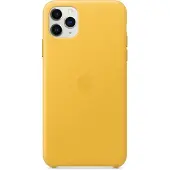 Apple iPhone 11 Pro Max Leather Back Cover Donker Citroen