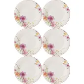 Villeroy & Boch 6x Villeroy & Boch Marie Fleur, Bord, Wit