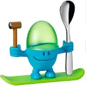 WMF Kids McEgg - Eierdopje - Blauw/Groen - Inclusief Lepel - Leuk Design - Geschikt voor Kinderen
