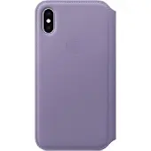 Apple iPhone Xs Leather Folio Lila