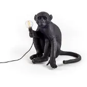 Seletti Buitenverlichting , Monkey Lamp, Zwart, Kunststof, Designer