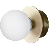 Globen Lighting Art Deco IP44 wandlamp/plafondlamp Geborsteld messing