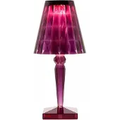Kartell Tafellampe , Big Battery, Paars, Woonkamer, Kunststof, Designer