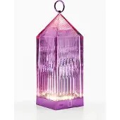 Kartell Lantern LED tafellamp, paarse kleuren IP54, paars / roze / rose, Kunststof, Design