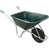 Talentools Kruiwagen 100 liter groen metaal