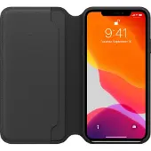 Apple iPhone 11 Pro Max Leather Folio Zwart