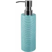 Spirella Zeepdispenser Tube Ribbed Aqua Blauw
