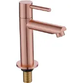 Best design Toiletkraan lyon uitloop recht 14 cm 1-hendel mat rose goud