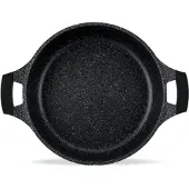 Royalty Line - Marble soep/braadpan - Met glazen afdekplaat zwart - 34 CM