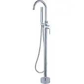 Best design Vrijstaande badmengkraan bd 120 cm met handdouche chroom