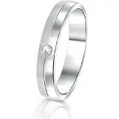Lucardi Ring zilver / transparant