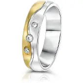 Lucardi Ring goud / zilver