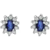 Lucardi Oorbellen blauw / zilver