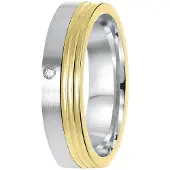 Lucardi Ring goud / zilver / transparant