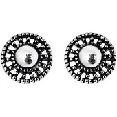 Lucardi Oorbellen zwart / zilver