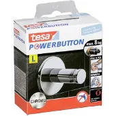 TESA Powerbutton Universal Haak Large Chroom
