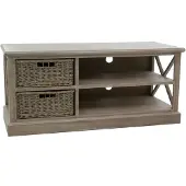 J-Line Tv-kast + 2 mand 2 plank Wd Grey Wash
