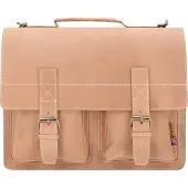 Alassio laptopschoudertas EARL 15 inch leder lichtbruin