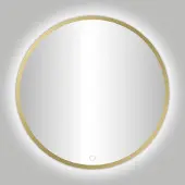Best design Badkamerspiegel venetie nancy led verlichting 60x60 cm rond mat goud