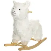 Teddykompaniet Schommelpaard Lama, zachte vacht, draagvermogen 50 kg