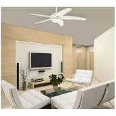 WESTINGHOUSE LED plafondventilator Bendan, wit, stil - , Bendan, dimbare, Wit, Woonkamer, Hout, Modern