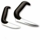 Freya Gehoekte messen - Mes klein 6 cm - Ergonomische handgreep - Gekarteld