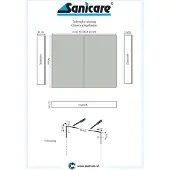 Sanicare Spiegelkast Qlassics Ambiance 70 cm. 2 dubbelzijdige spiegeldeuren hoogglans wit