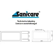 Sanicare wastafelbeugel chroom