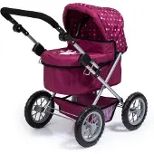 Bayer - Poppenwagen Trendy - Paars met Stippen