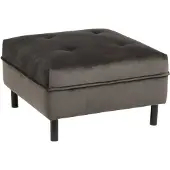 Nordal Puff velvet poef - grijs