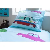 Kayori Dekbedovertrek Kids 4 Wielen Mutli Katoen-140 x 200 / 220 cm | 1-Persoons