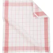 Ziczac Theedoek Linnen Rood (set van 2)