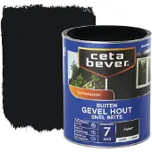 Cetabever Gevel Hout Snel Beits Dekkend - Zwart - 750ml