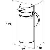 Tiger Noon zeepdispenser klein RVS