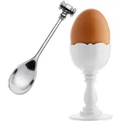 Alessi Eierdop Met Lepel Dressed White