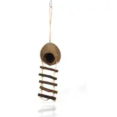 Beeztees Huisje Kokosnoot Met Ladder 30 X 10 Cm Bruin