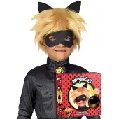 Vegaoo - Cadeauverpakking Cat Noir pruik en masker voor kineren