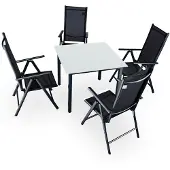 Casaria Tuinset Bern 5-delig Antraciet Aluminium Matglas